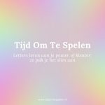 letters leren aan peuter en kleuter