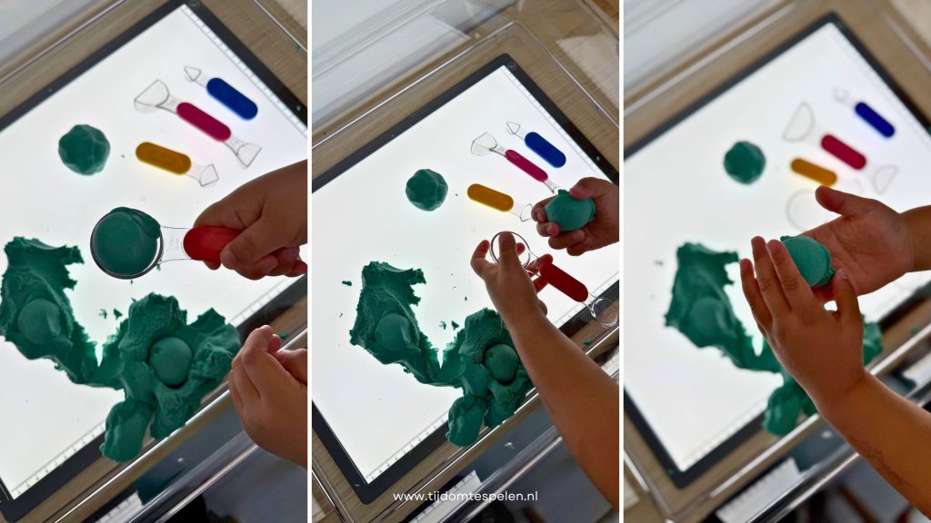 Sensorisch spelen op een lichttafel