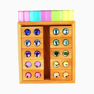 Bauspiel combiset lucent cubes en glinsterblokken– 30-delig