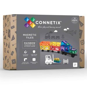 CONNETIX Magnetische Tegels Rainbow Transport 50 stuks