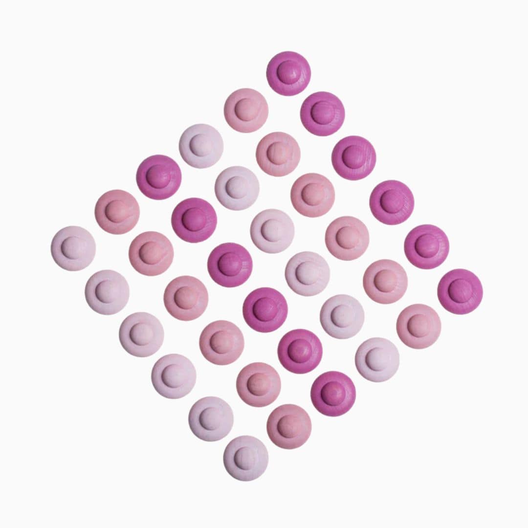 Grapat mandala bloemen roze-36 stuks