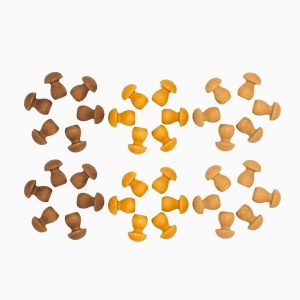 Grapat mandala paddenstoelen bruin-36 stuks