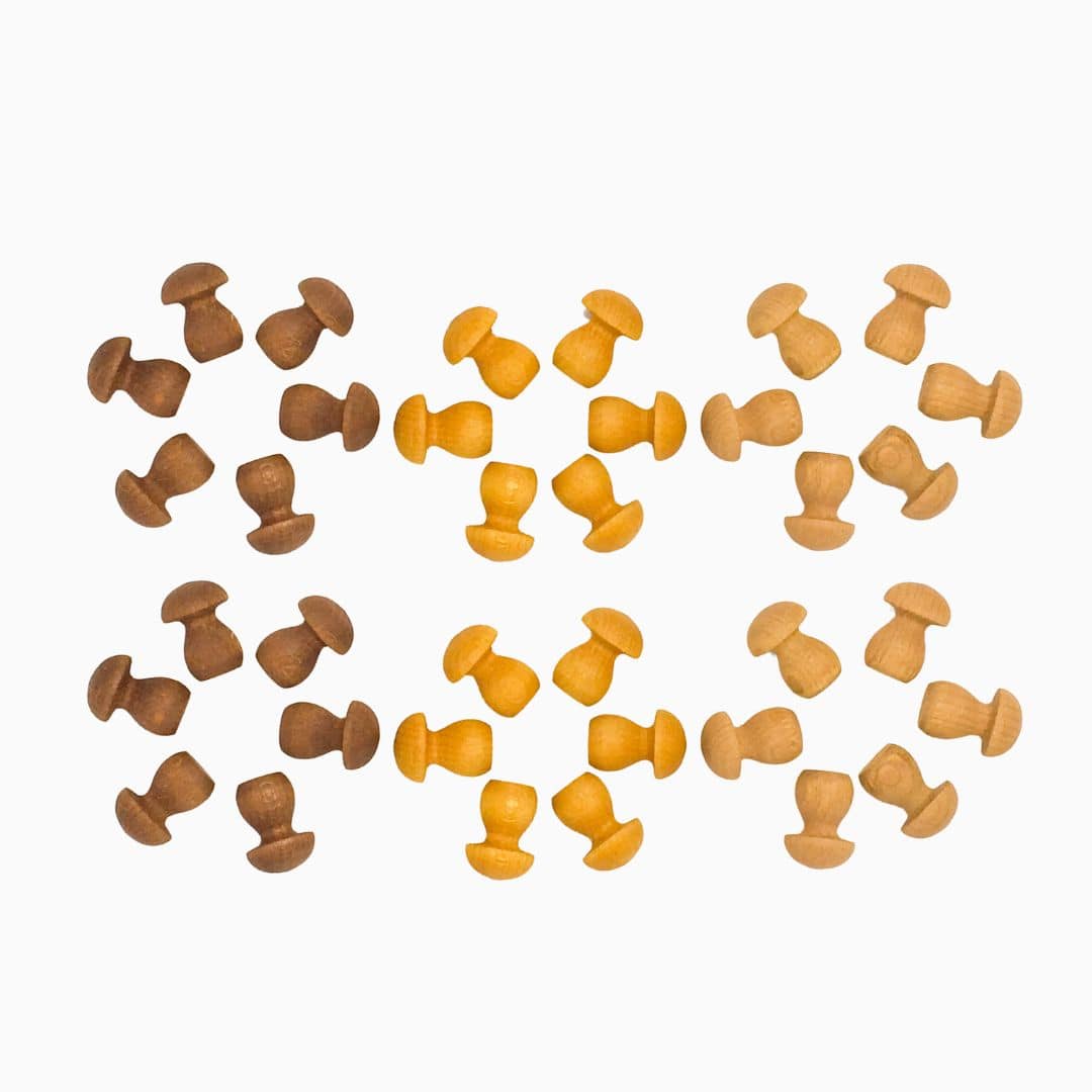 Grapat mandala paddenstoelen bruin-36 stuks