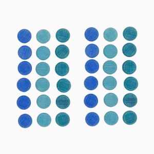 Grapat mandala stenen blauw-36 stuks