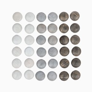 Grapat mandala stenen grijs-36 stuks