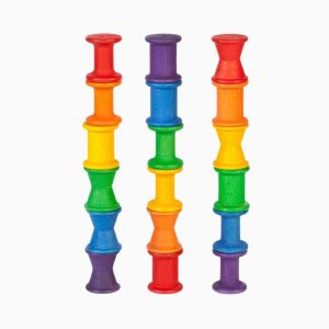 Grapat spoelen regenboog-18-delig