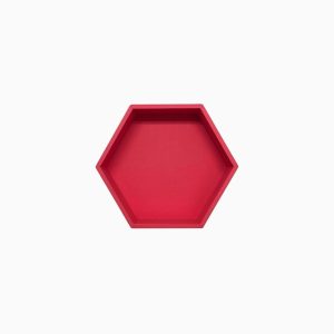Grennn speelbakje zeshoekig-pastel rood