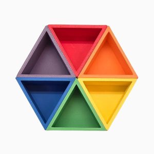 Grennn speelbakjes set regenboog-gelijkzijdige driehoek