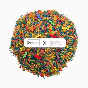Grennn x Little Botanic Label speelrijst wave regenboog mix-750 gram