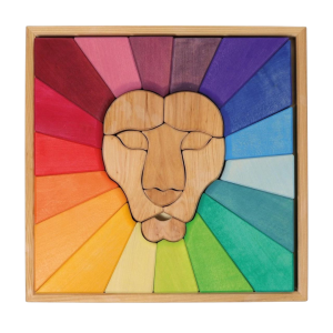Grimm's Bouwset Regenboog Leeuw