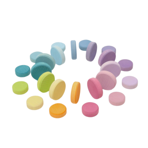 Grimm's Houten Munten Pastel 24 - Delig