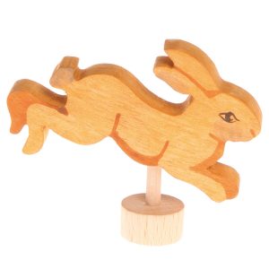 Grimm's Houten Steker Springend Konijn