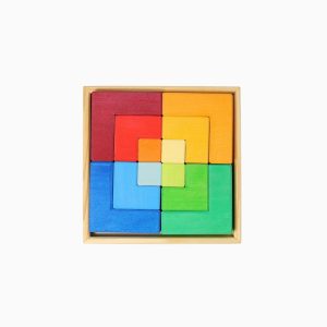 Grimm's houten blokkenpuzzel vierhoek groot