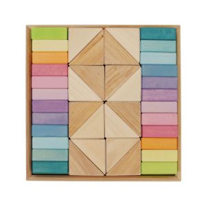 Grimm's houten blokkenset Pastel Duo