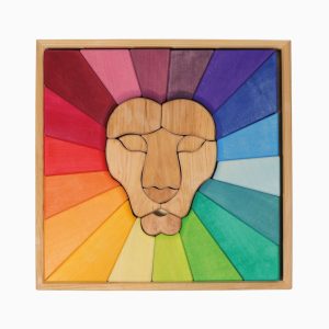 Grimm's houten blokkenset leeuw 27-delig