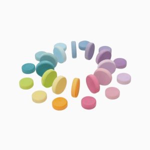 Grimm's houten munten pastel 24st