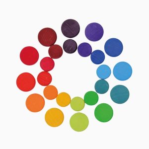 Grimm's houten munten regenboog 24st