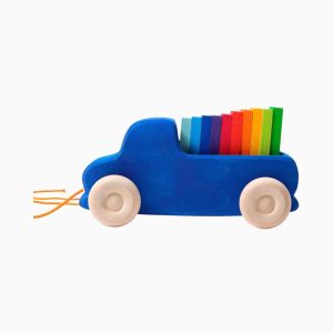 Grimm's houten trekfiguur-auto