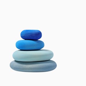 Grimm's stapelset kiezelstenen-rivier