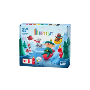 Hey Clay Interactieve Boetseerklei Winterholidays Polar Fun (15 kleuren)