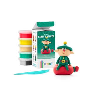 Hey Clay Interactieve Boetseerklei Winterholidays Santa's Helper (5 kleuren)