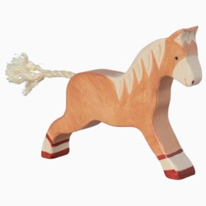 Holztiger-paard (rennend) van hout