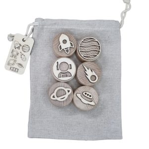 Kiddi Houten stempelset – Ruimtevaart