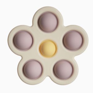 Mushie press toy flowers-soft lilac