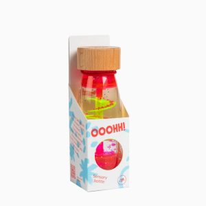 Petit Boum sensorische fles Float Bottle-spiraal rood