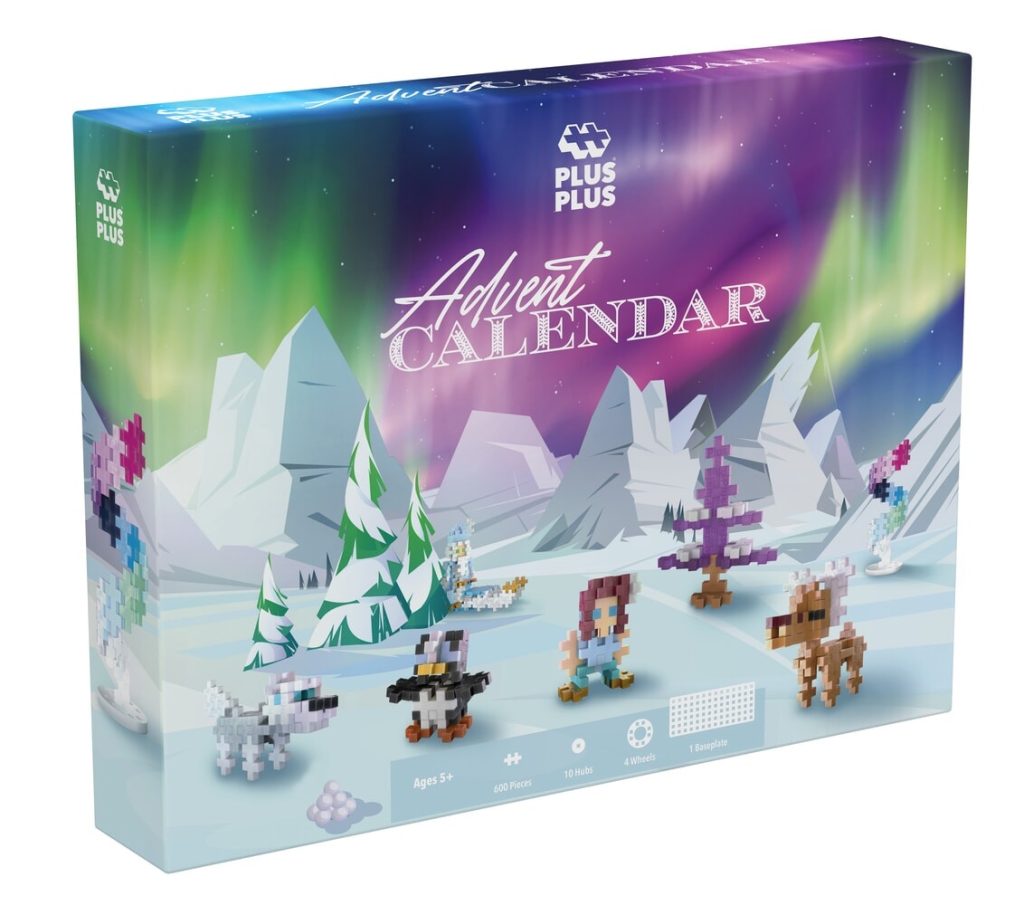 Plus-Plus Advent Calendar - Santa's Northern Lights Adventure Christmas