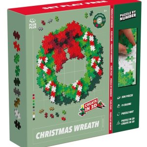 Plus-Plus Puzzle by Number Christmas Wreath