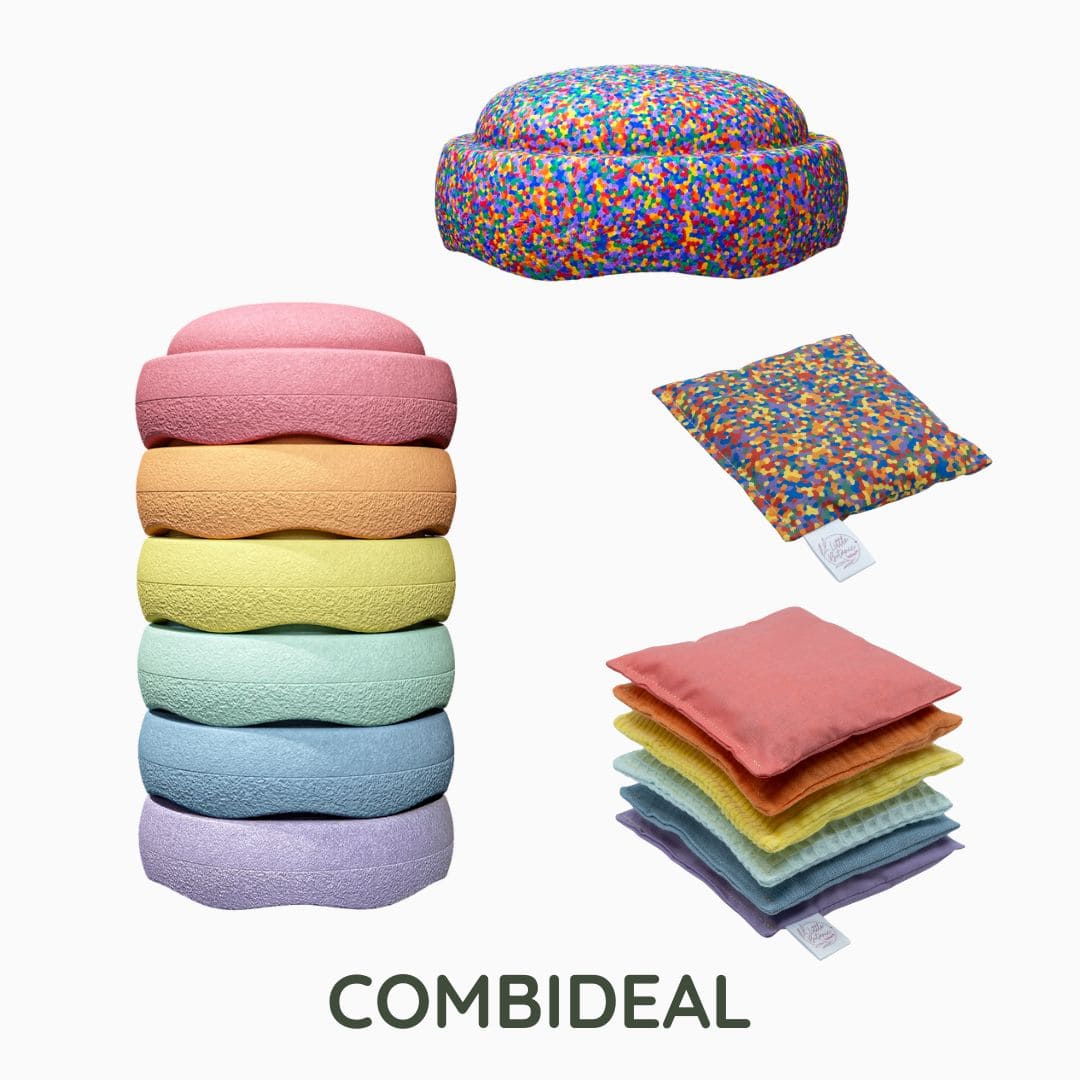 Stapelstein Pastel voordeelbundel-regenboog confetti