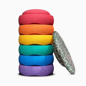 Stapelstein Rainbow special-dark green&blush-regenboog