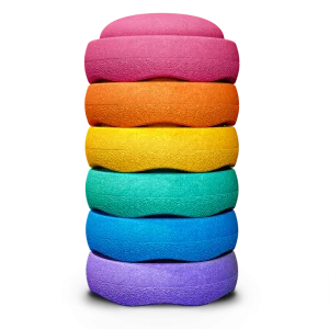 Stapelstein Regenboog Classic 6 stapelstenen Pink Edition