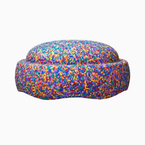 Stapelstein steen-regenboog confetti