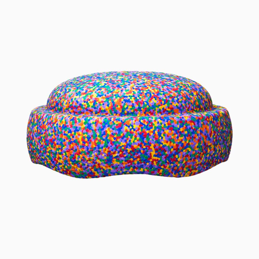 Stapelstein steen-regenboog confetti