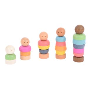 TickiT Houten Stapel Poppen Regenboog