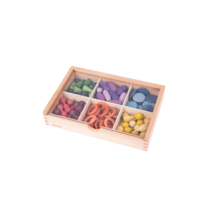 TickiT Loose Parts in houten Sorteerbak met Deksel