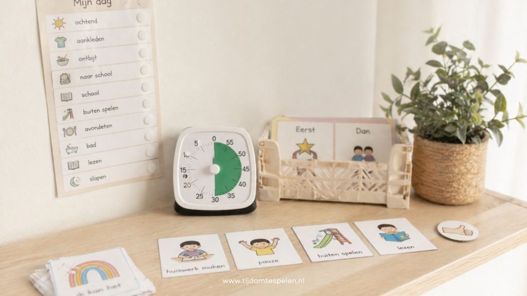 Handige hulpmiddelen (zoals timers, pictokaarten en dagritme)