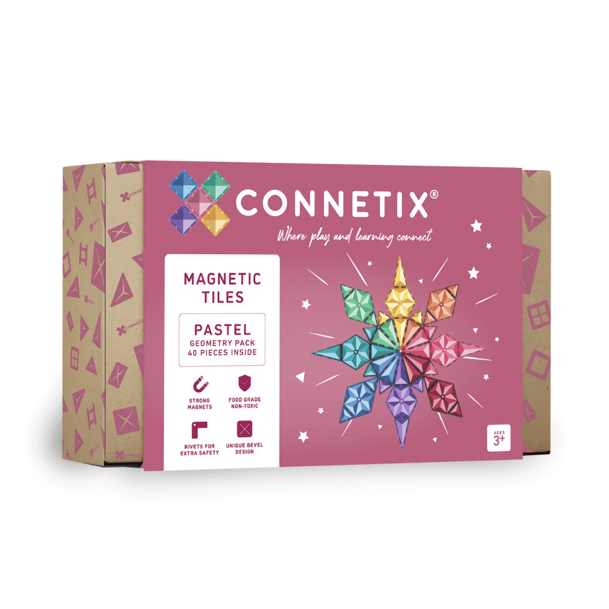 CONNETIX Pastel Geometry Pack - 40 stuks bij TijdOmTeSpelen.nl