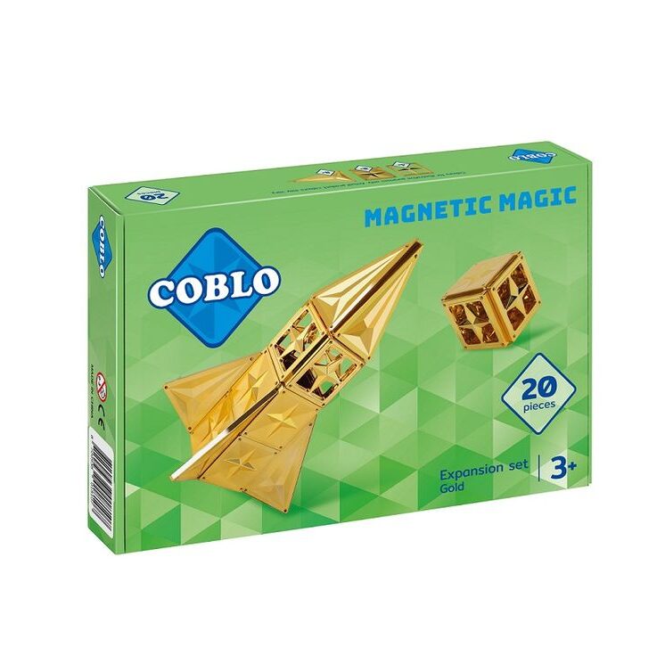 Coblo magnetische tegels Goud - 20 stuks bij TijdOmTeSpelen.nl