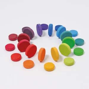 Grapat Grimm’s Houten Munten - Regenboog (24-delig) bij TijdOmTeSpelen.nl