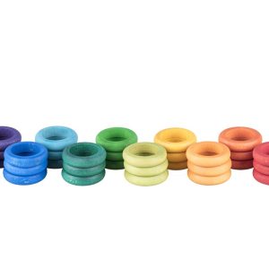 Grapat Houten Ringen - 36 Stuks (12 kleuren) bij TijdOmTeSpelen.nl