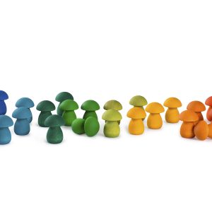 Grapat Regenboog Paddenstoelen - 36 stuks (12 kleuren) bij TijdOmTeSpelen.nl