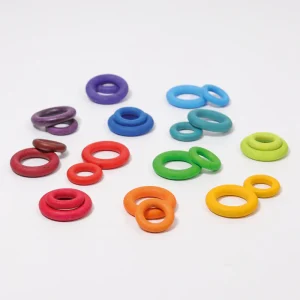 Grimm’s Houten Ringen - Regenboog (24-delig) bij TijdOmTeSpelen.nl