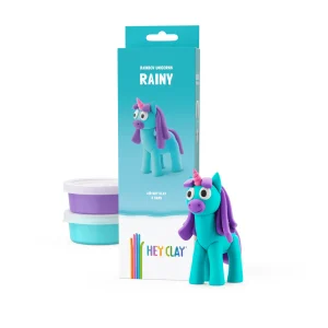 Hey Clay Unicorns - Rainbow Unicorn - Rainy 3 cans bij TijdOmTeSpelen.nl