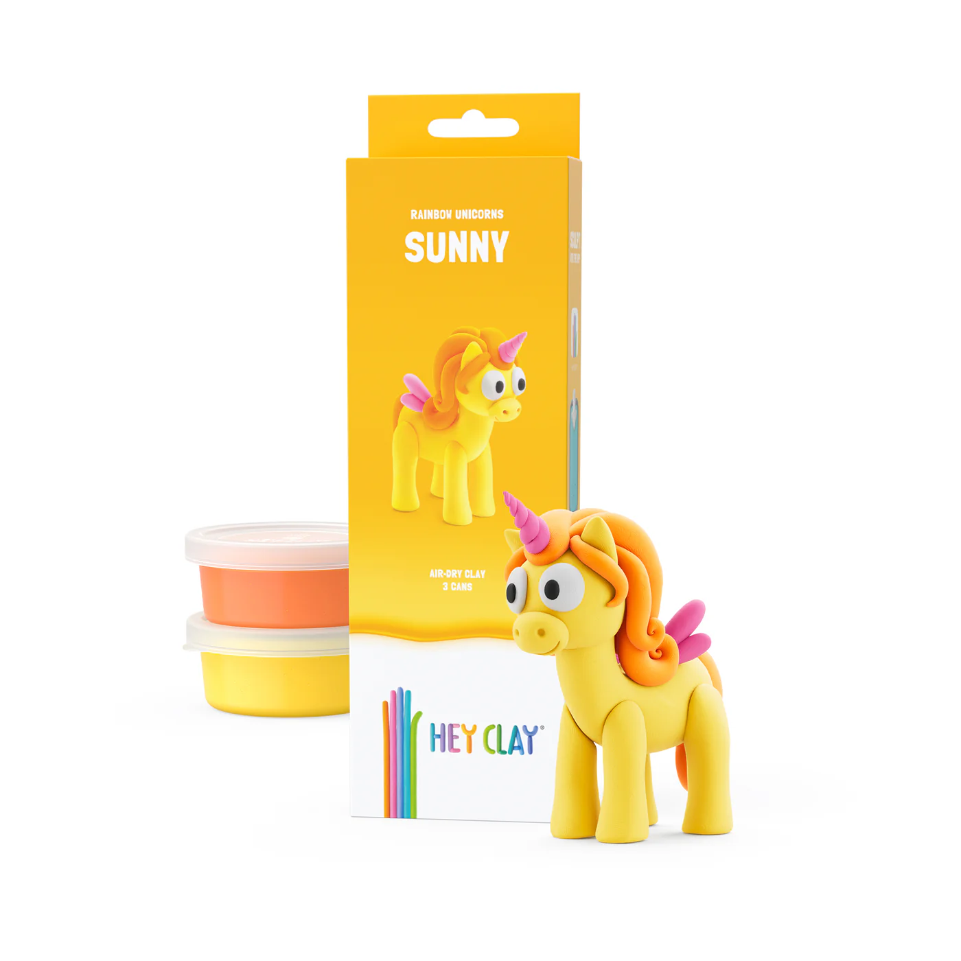 Hey Clay Unicorns - Rainbow Unicorn - Sunny 3 cans bij TijdOmTeSpelen.nl