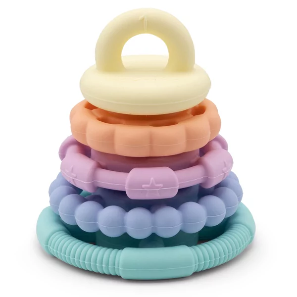 Jellystone Designs - Stapelaar bijtspeelgoed - pastel bij TijdOmTeSpelen.nl