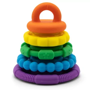 Jellystone Designs - Stapelaar bijtspeelgoed - regenboog bij TijdOmTeSpelen.nl