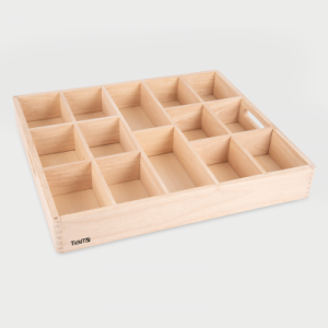 TickiT Houten sorteerbak van TickiT - 14 vakken bij TijdOmTeSpelen.nl